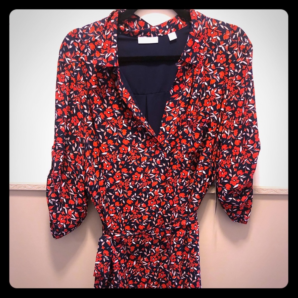 New York and Company Floral Wrap dress